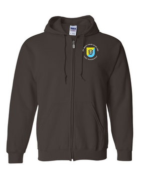 8th Special Forces Group Embroidered Hooded Sweatshirt with Zipper (C)