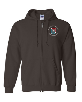 11th Special Forces Group  Embroidered Hooded Sweatshirt with Zipper (C)