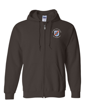 20th Special Forces Group  Embroidered Hooded Sweatshirt with Zipper (C)
