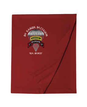 1-75th Ranger Battalion w/ Tab Embroidered Dryblend Stadium Blanket (C)