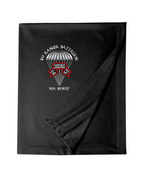 1-75th Ranger Battalion Original Scroll Embroidered Dryblend Stadium Blanket (C)