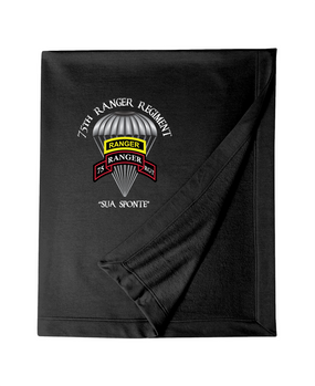 75th Ranger Regiment w/ Ranger Tab Embroidered Dryblend Stadium Blanket (C)