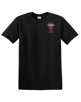 1-75th Ranger Battalion Original Scroll w/ Ranger Tab Cotton T-Shirt (C)