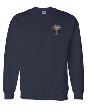1-75th Ranger Battalion w/ Ranger Tab Embroidered Sweatshirt (C)
