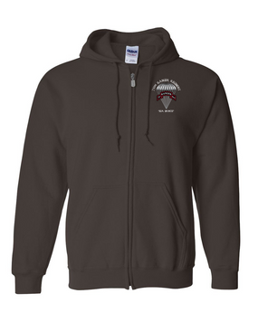 75th Ranger Regiment Embroidered Hooded Sweatshirt with Zipper (C)