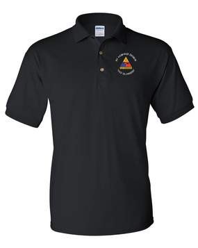 1st Armored Division Embroidered Cotton Polo Shirt (C)