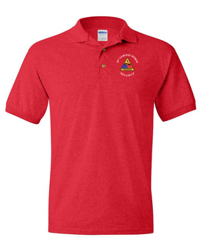 3rd Armored Division Embroidered Cotton Polo Shirt (C)