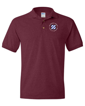 3rd Infantry Division Embroidered Cotton Polo Shirt (C)