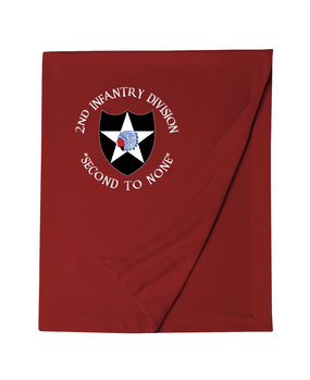 2nd Infantry Division Embroidered Dryblend Stadium Blanket (C)