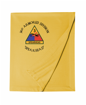 3rd Armored Division Embroidered Dryblend Stadium Blanket (C)
