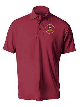 2nd Armored Division Embroidered Moisture Wick Polo (C)