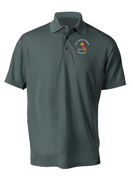 3rd Armored Division Embroidered Moisture Wick Polo (C)