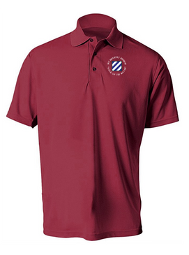 3rd Infantry Division Embroidered Moisture Wick Polo (C)