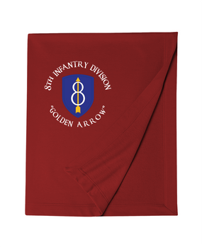 8th Infantry Division Embroidered Dryblend Stadium Blanket (C)