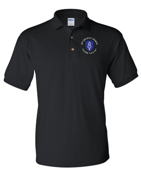 8th Infantry Division Embroidered Cotton Polo Shirt (C)