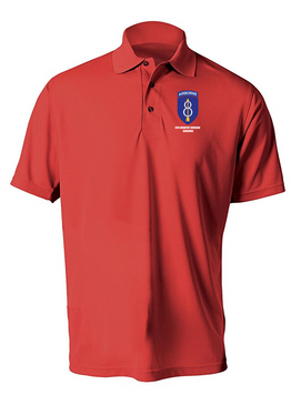 8th Infantry Division Airborne Embroidered Moisture Wick Polo