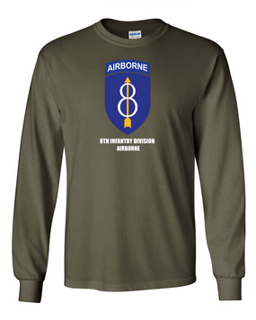 8th Infantry Division Airborne Long-Sleeve Cotton Shirt  -Chest