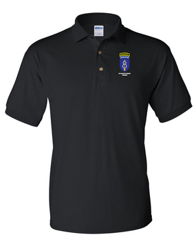 8th Infantry Division Airborne w/ Ranger Tab Embroidered Cotton Polo Shirt