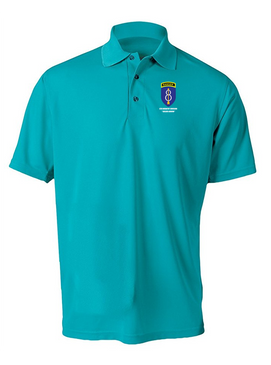 8th Infantry Division w/ Ranger Tab Embroidered Moisture Wick Polo