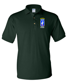 173rd Airborne Brigade w/ Ranger Tab Embroidered Cotton Polo Shirt