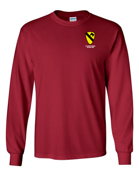 1st Cavalry Division Long-Sleeve Cotton Shirt  -Pocket