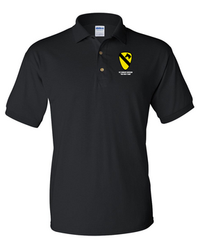 1st Cavalry Division Embroidered Cotton Polo Shirt