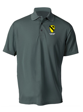1st Cavalry Division Embroidered Moisture Wick Polo