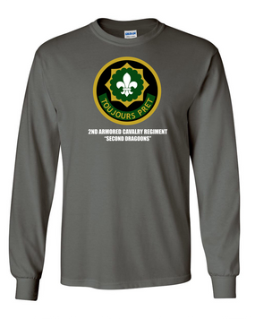 2nd Armored Cavalry Regiment Long-Sleeve Cotton Shirt  -Chest