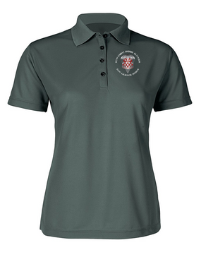 Ladies 307th Combat Engineer Battalion Embroidered Moisture Wick Polo Shirt  (C)