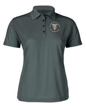 Ladies 82nd Signal Battalion Embroidered Moisture Wick Polo Shirt  (C)