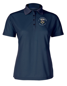 Ladies 504th Parachute Infantry Regiment Embroidered Moisture Wick Polo Shirt  (C)