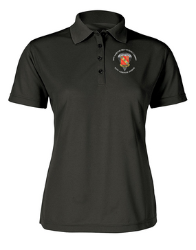 Ladies 319th Field Artillery Embroidered Moisture Wick Polo Shirt  (C)