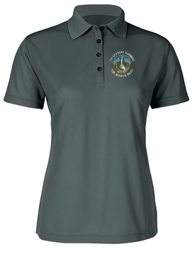Ladies 7th Cavalry Regiment Embroidered Moisture Wick Polo Shirt  (C)
