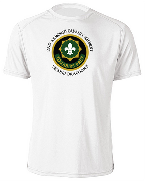 2nd Armored Cavalry Regiment Moisture Wick Shirt  -Chest (C)
