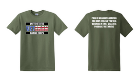 US Marine Corps Veteran Cotton T-Shirt -Arthritis-(FF)