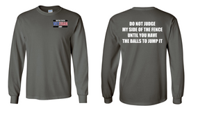 US Army Veteran Long-Sleeve Cotton Shirt  -Fence- (P)