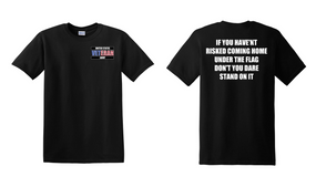 US Army Veteran Cotton T-Shirt -Flag-(P)