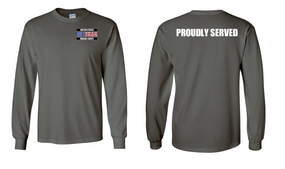 US Marine Corps Veteran Long-Sleeve Cotton Shirt  -Proudly- (P)