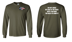 US Air Force Veteran Long-Sleeve Cotton Shirt  -Fence- (P)