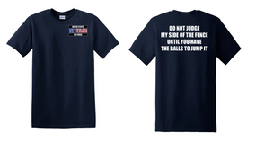 US Air Force Veteran Cotton T-Shirt -Fence-(P)