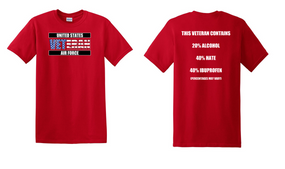 US Air Force Veteran Cotton T-Shirt -Hate-(FF)