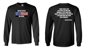 US Air Force Veteran Long-Sleeve Cotton Shirt  -Reagan- (FF)