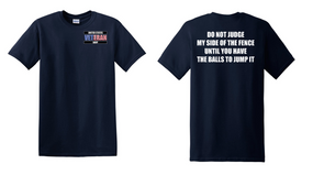 US Navy Veteran Cotton T-Shirt -Fence-(P)