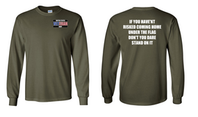 US Navy Veteran Long-Sleeve Cotton Shirt  -Flag- (FF)