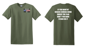 US Navy Veteran Cotton T-Shirt -Flag-(P)