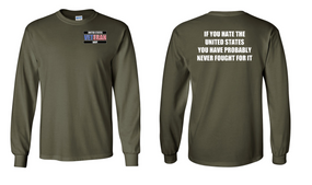 US Navy Veteran Long-Sleeve Cotton Shirt  -Fought- (P)