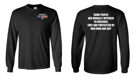 US Navy Veteran Long-Sleeve Cotton Shirt  -Morally- (P)