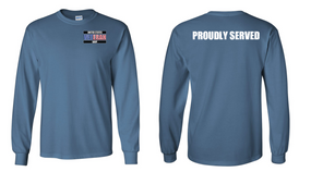 US Navy Veteran Long-Sleeve Cotton Shirt  Proudly- (P)