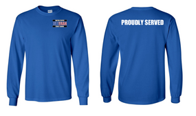 US Coast Guard Veteran Long-Sleeve Cotton Shirt- Proudly- (P)