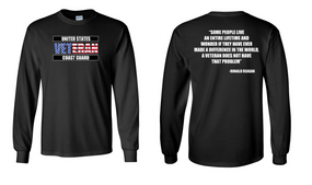 US Coast Guard Veteran Long-Sleeve Cotton Shirt- Reagan- (FF)